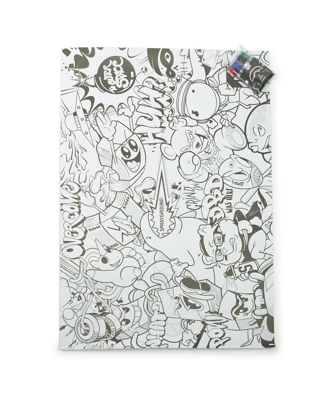 SPRAYGROUND HUGE COLORING POSTER 39"x27" & MARKERS INCLUDED
