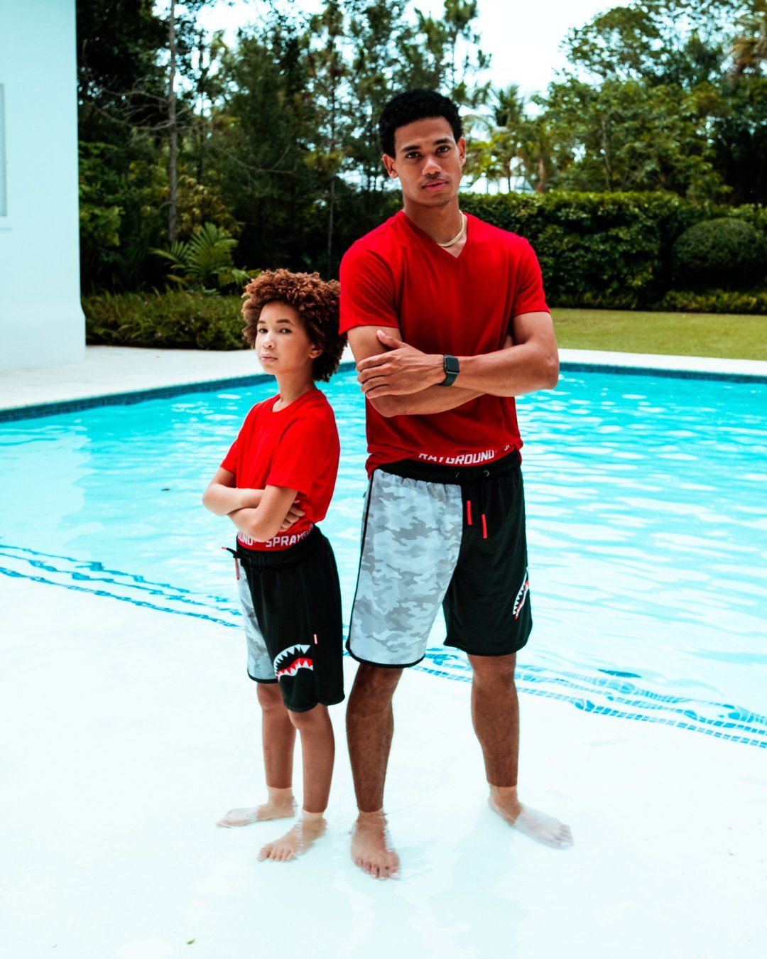 KIDS DAMAGE CONTROL SWIM TRUNKS