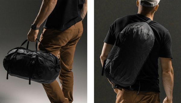 VERTICAL SHARK CUT & SEW DUFFLE
