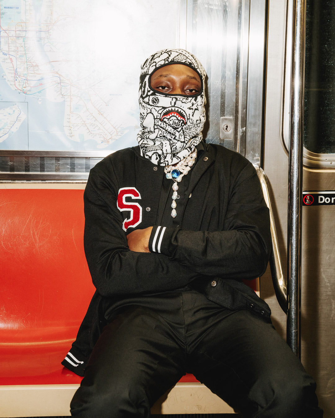 DOODLE SHARK SKI MASK