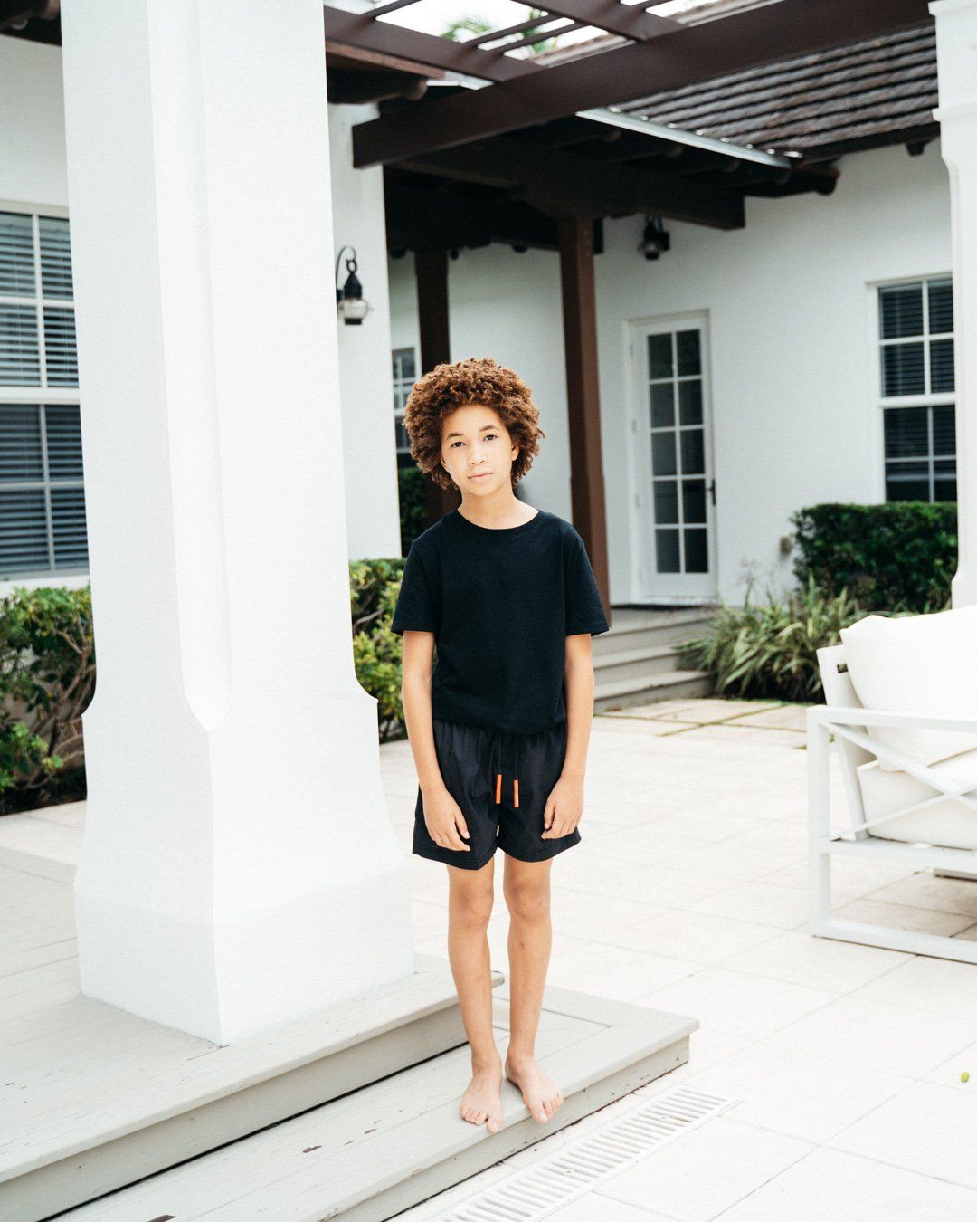 KIDS LIGHTS OUT SWIM TRUNKS