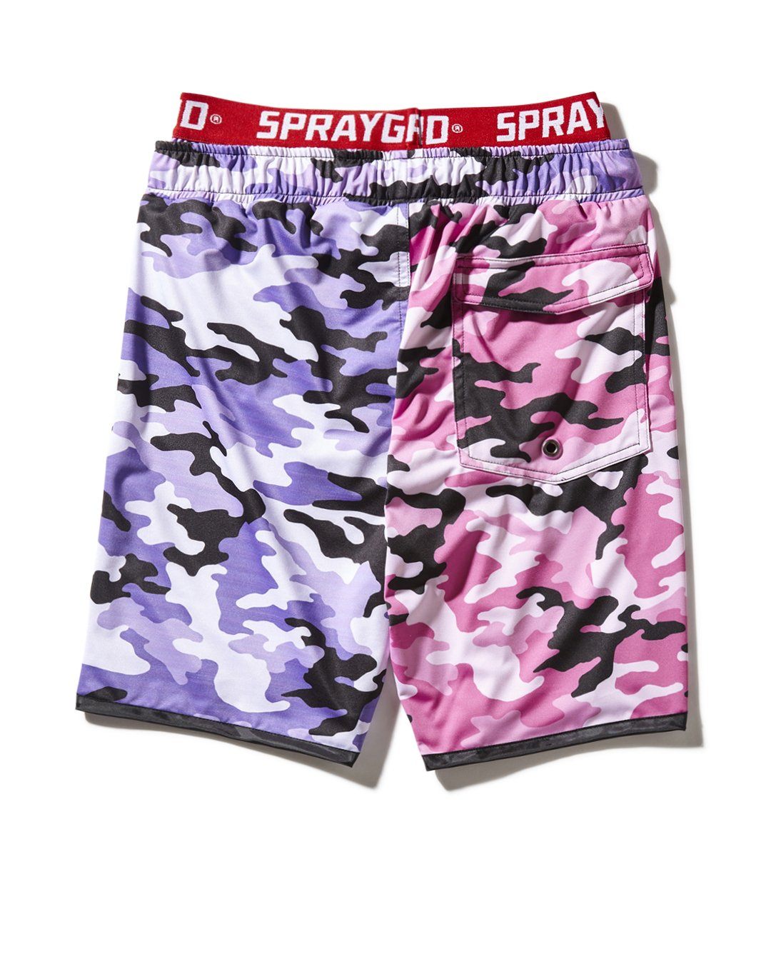 KIDS SPLIT CAMO SWIM TRUNKS