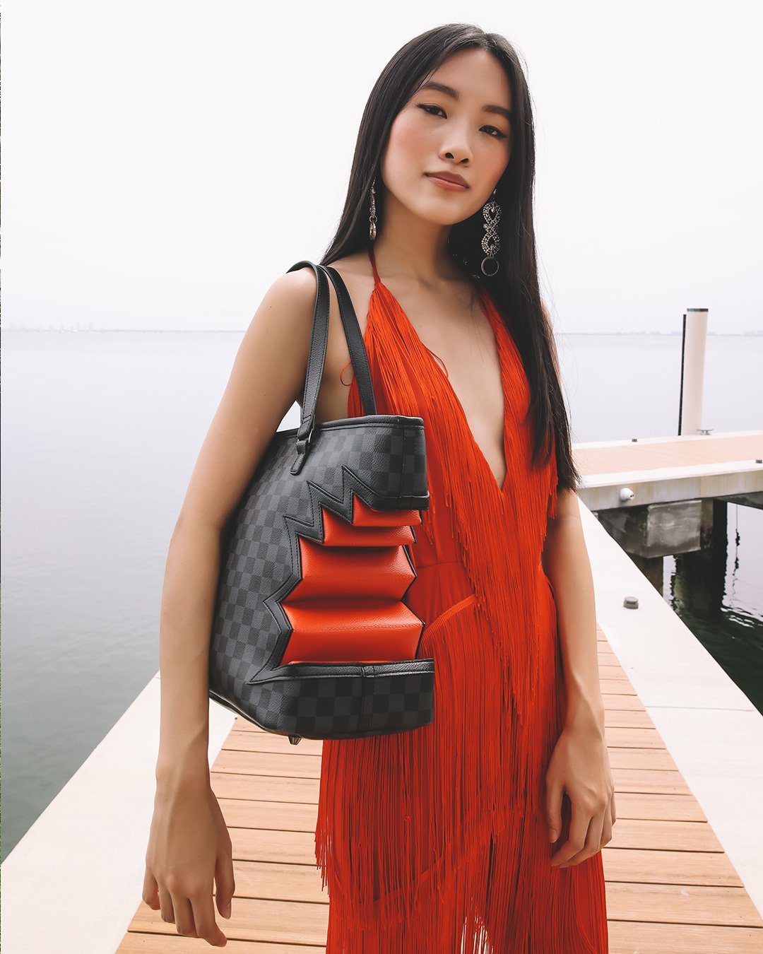 SHARK BITE SHARKS IN PARIS GRAY TOTE