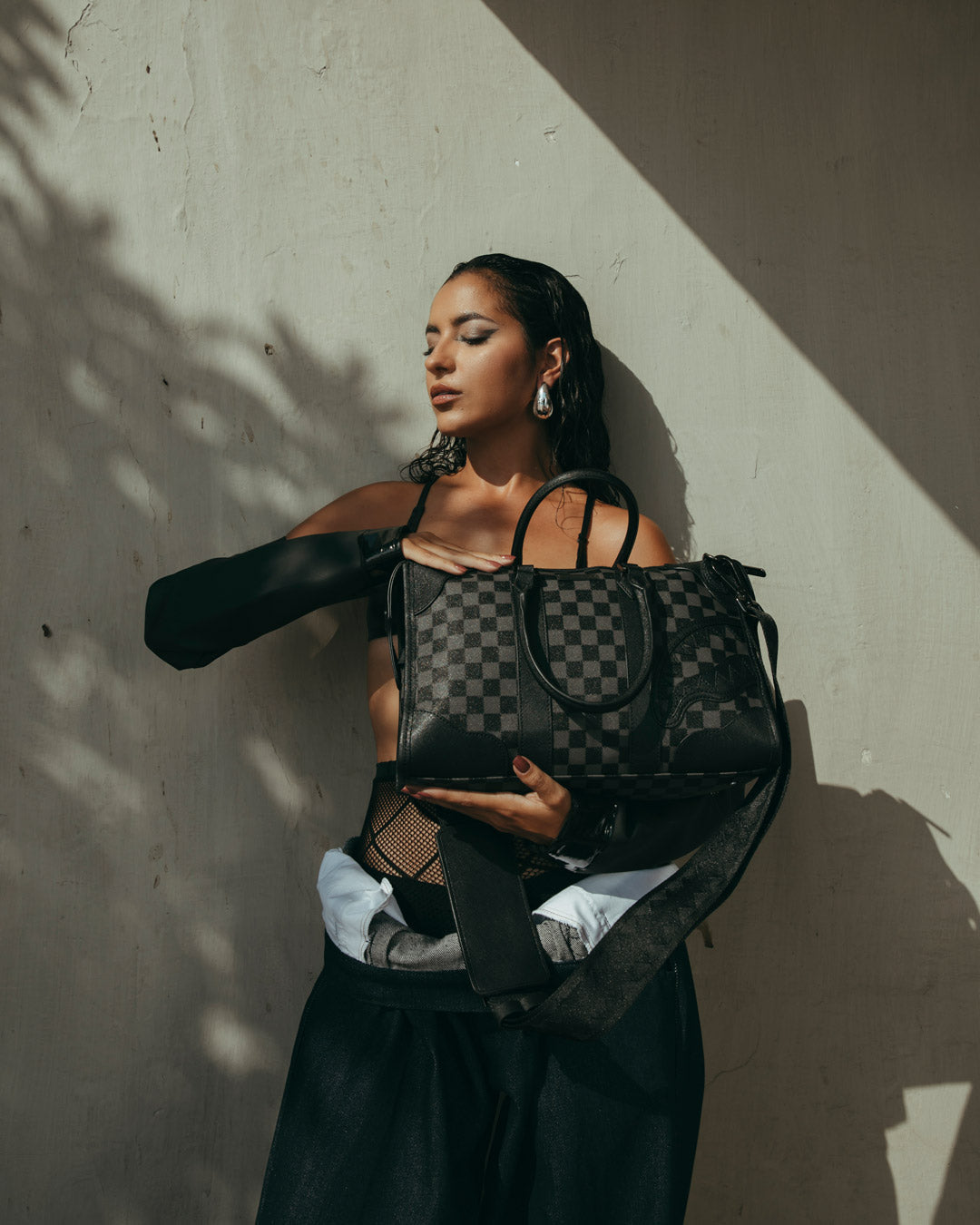 MIDNIGHT CHATEAU MINI PYRAMID DUFFLE