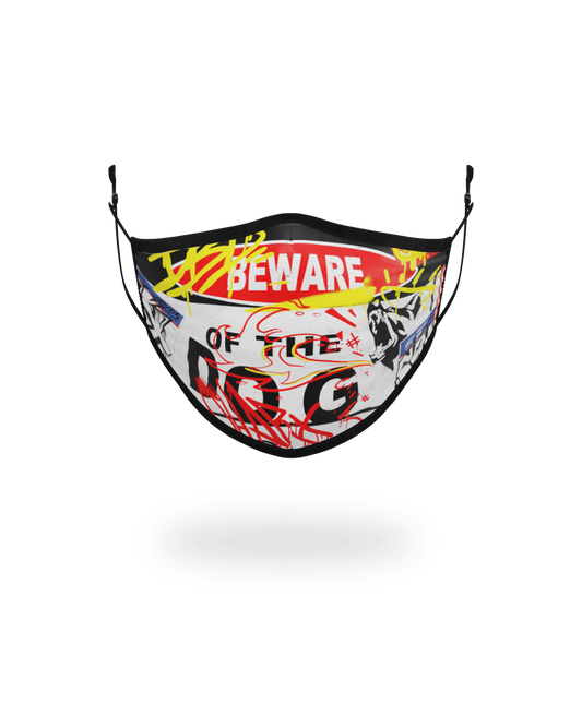 ADULT BEWARE OF THE DOG FORM-FITTING FACE MASK