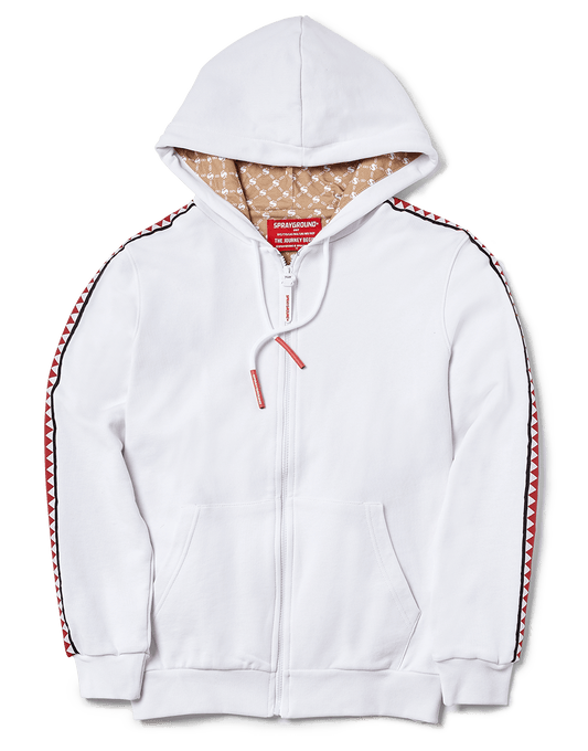 SHARKTRACK SPUCCI ZIPUP HOODIE (WHITE)
