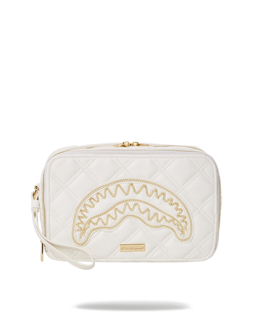 RIVIERA LE BLANC GOLD CHAIN SHARK TOILETRY BAG