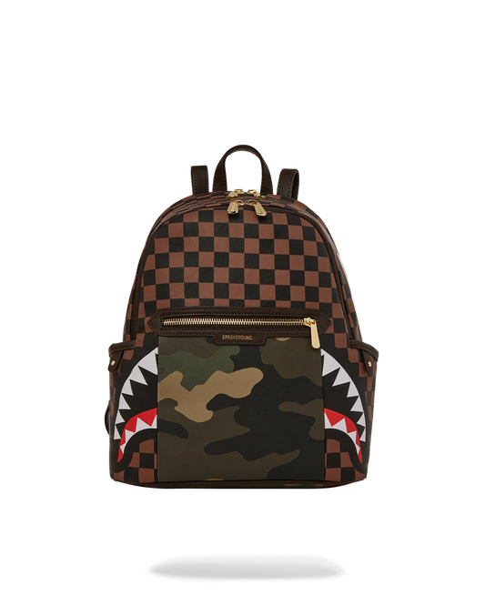 EXTERIOR GOLD ZIP POCKET SHARKS IN PARIS SAVAGE BACKPACK