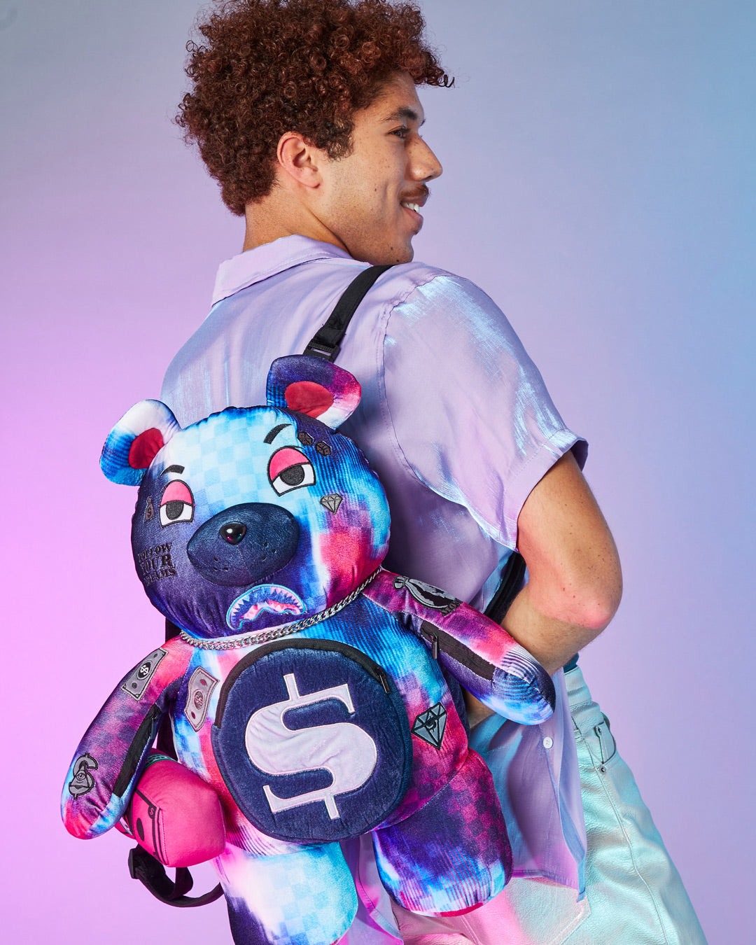 SHARKCLUB ELECTRONICA MONEYBEAR TEDDYBEAR BACKPACK