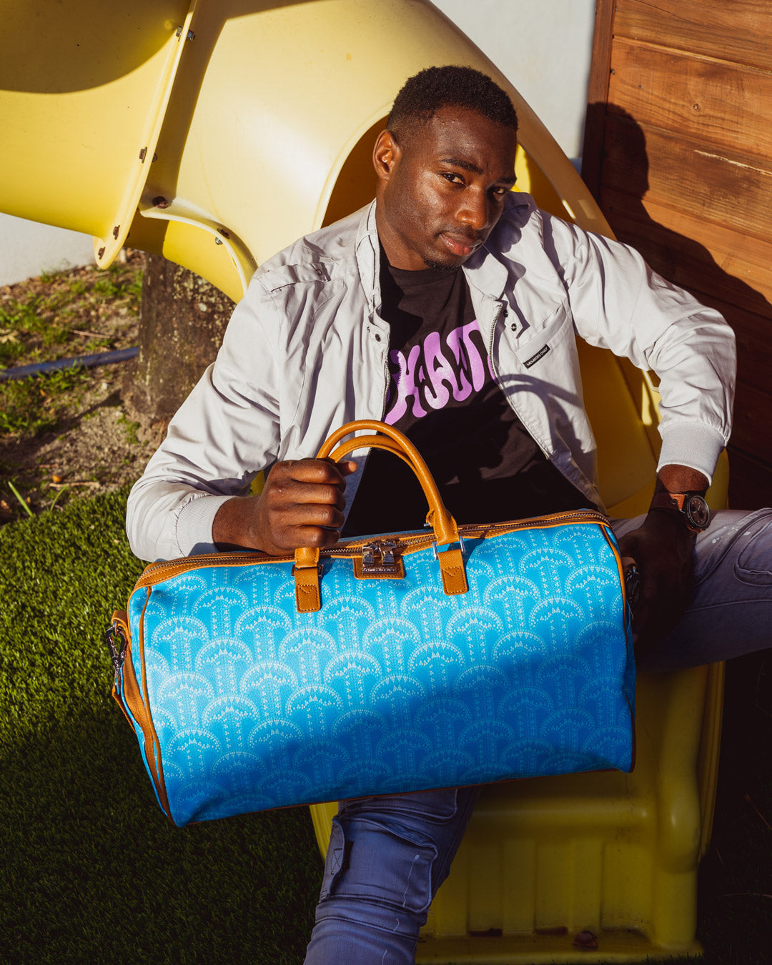 ILLUCHAINS TURQ DUFFLE