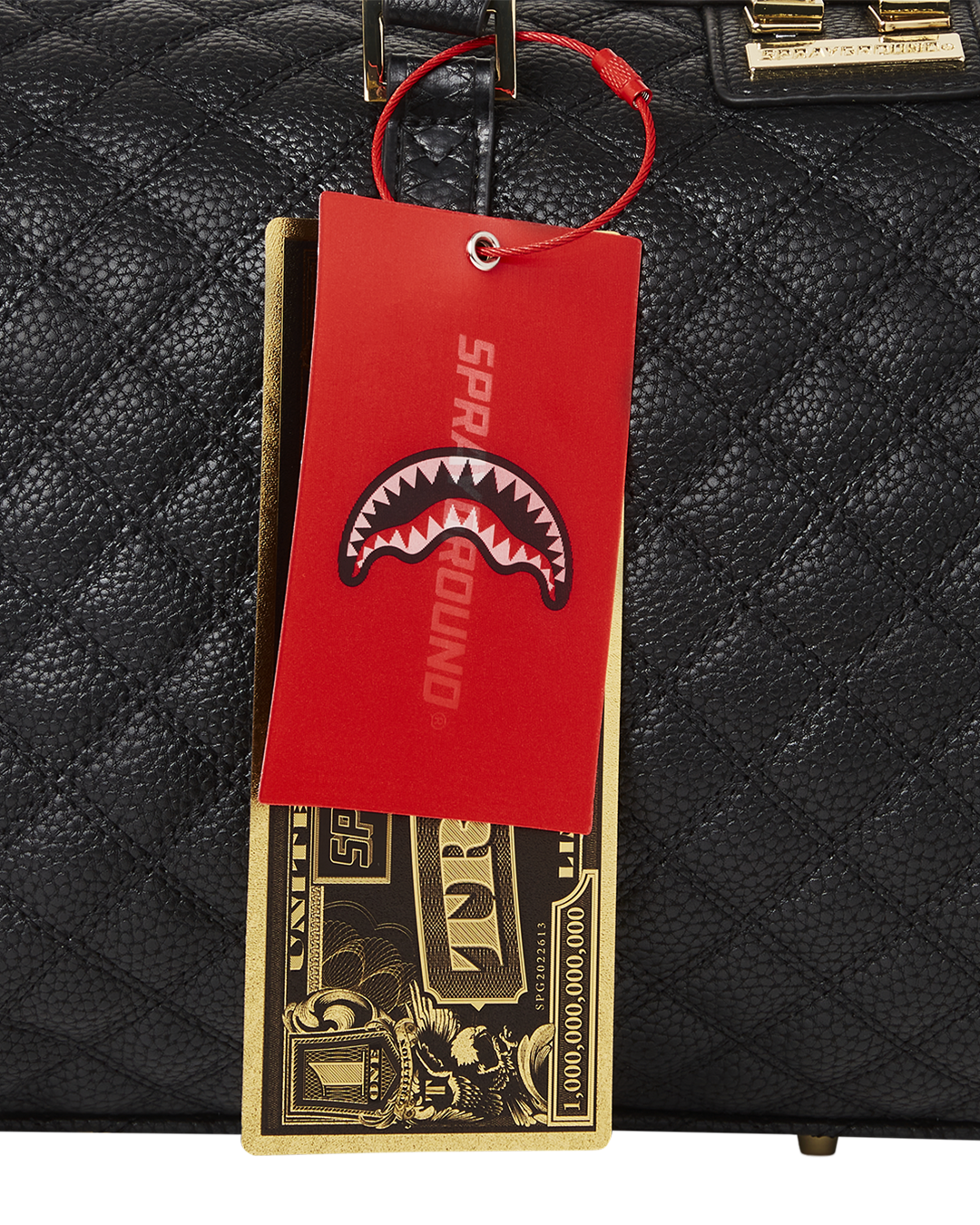 LEVELED UP SPLIT QUILT SHARK MINI DUFFLE