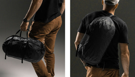 VERTICAL SHARK CUT & SEW DUFFLE