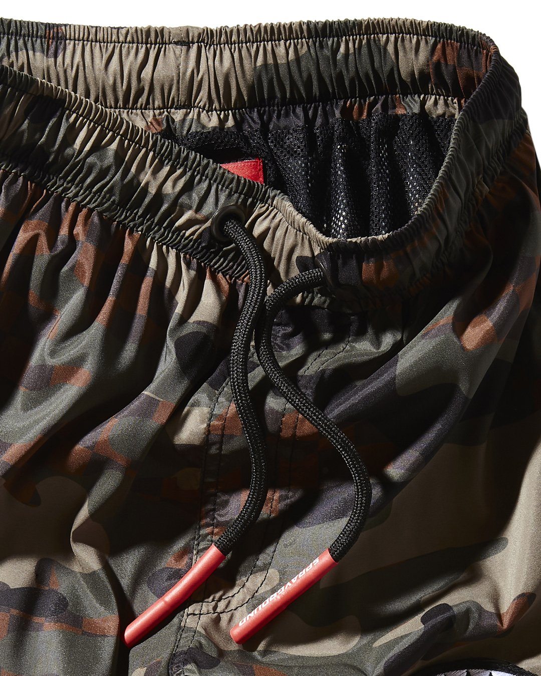 KIDS CAMO CHECKERED SWIM TRUNKS