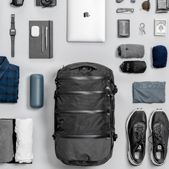 A.I. AFRICAN INTELLIGENCE ELEGANT ENERGY SHARKITECTURE FULL SIZE LUGGAGE - SANDFLOWER COLLAB