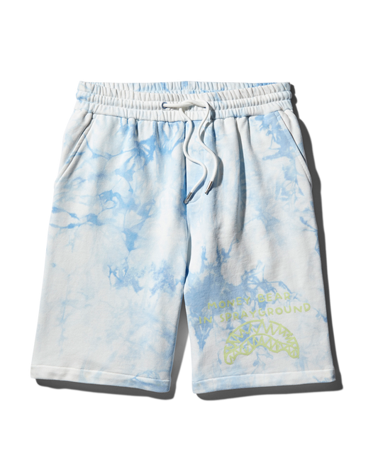 TIE DYE KNIT SHORTS (BLUE)