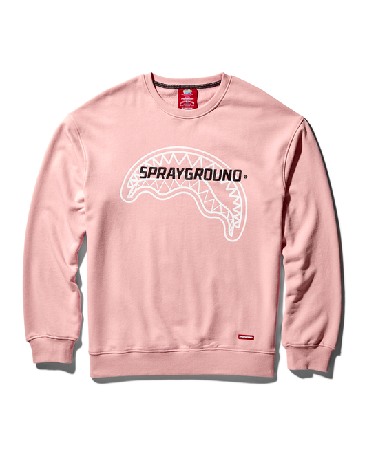 SPRAYGROUND PULLOVER CREW NECK SWEATSHIRT (PINK)