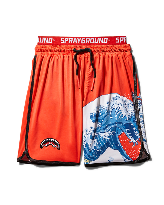 JAPAN WAVE CORTO SWIM TRUNKS (RED)