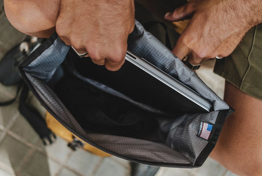 BLACK HALF CHECK SHARKS IN PARIS BACKPACK (ONE OF ONE)