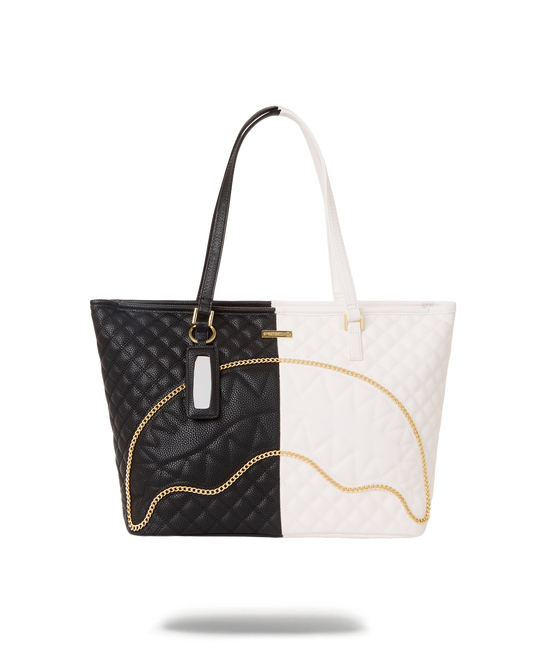 LEVELED UP SPLIT QUILT SHARK TOTE