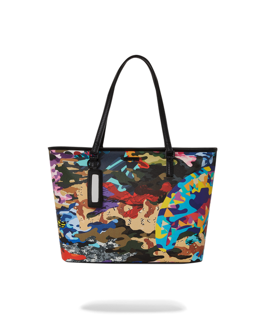 SLICED AND DICED CAMO TOTE