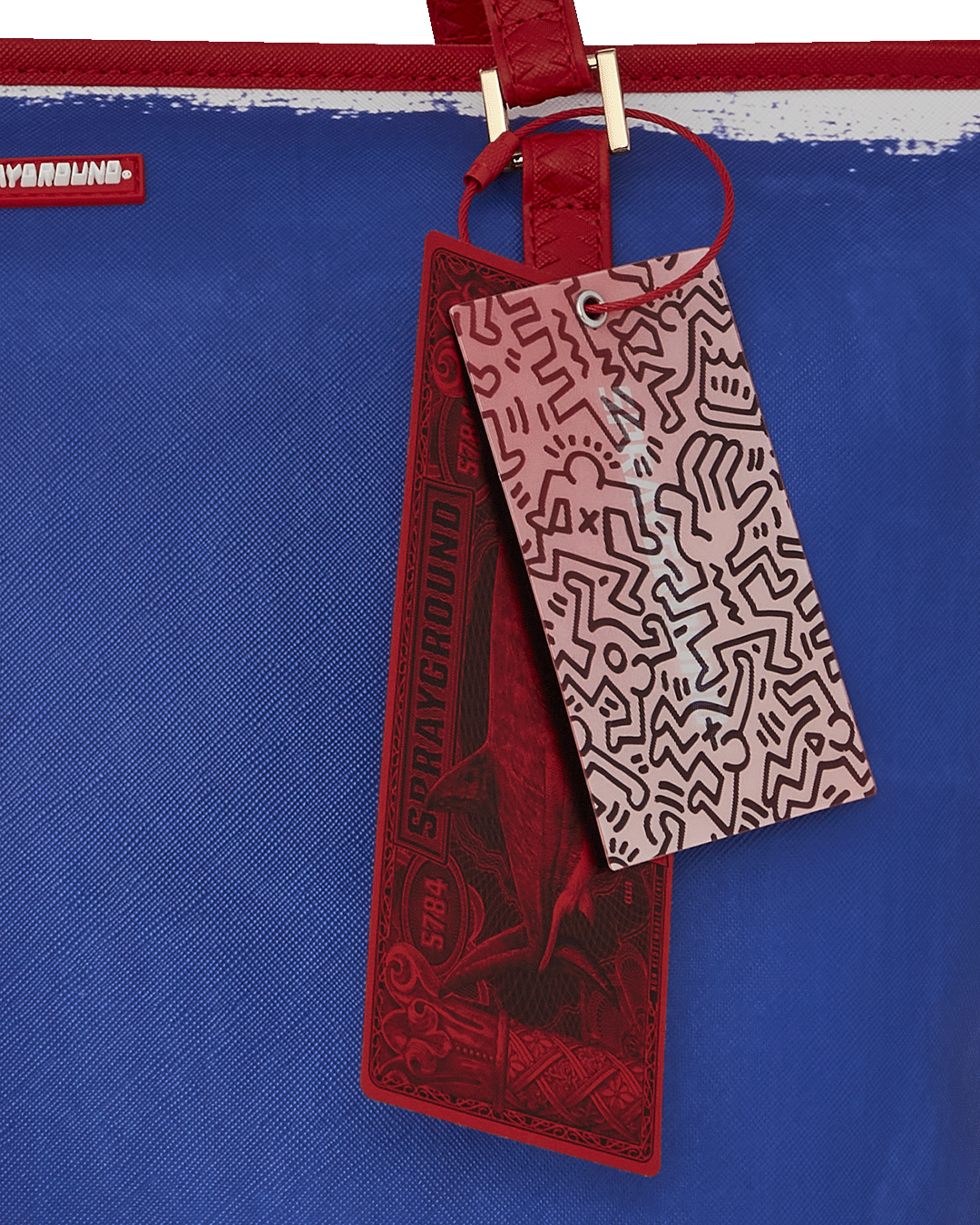 KEITH HARING THE BIG BLUE PURSE ART TOTE