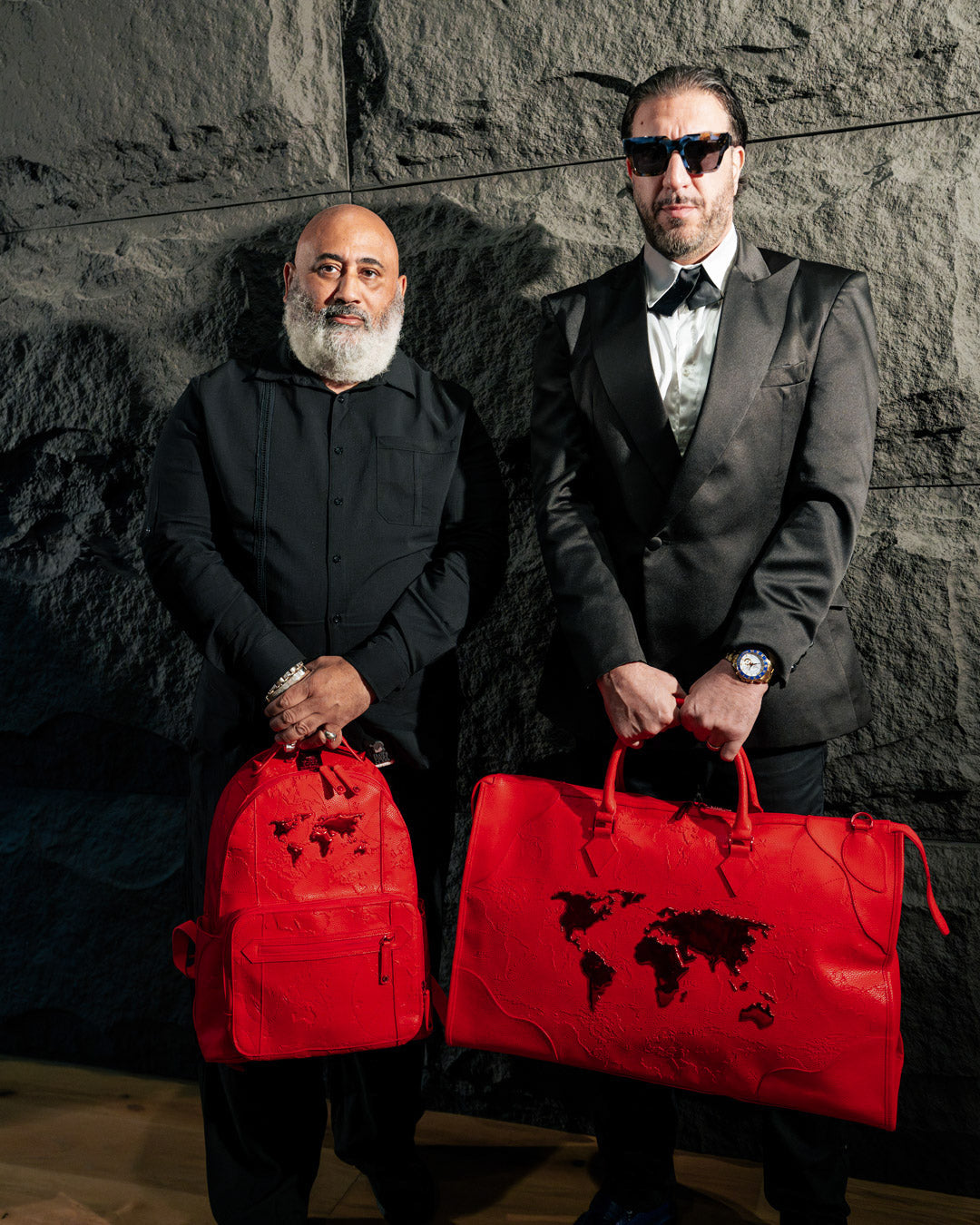 JAMES FIRST CLASS RUBY RED PYRAMID LARGE DUFFLE