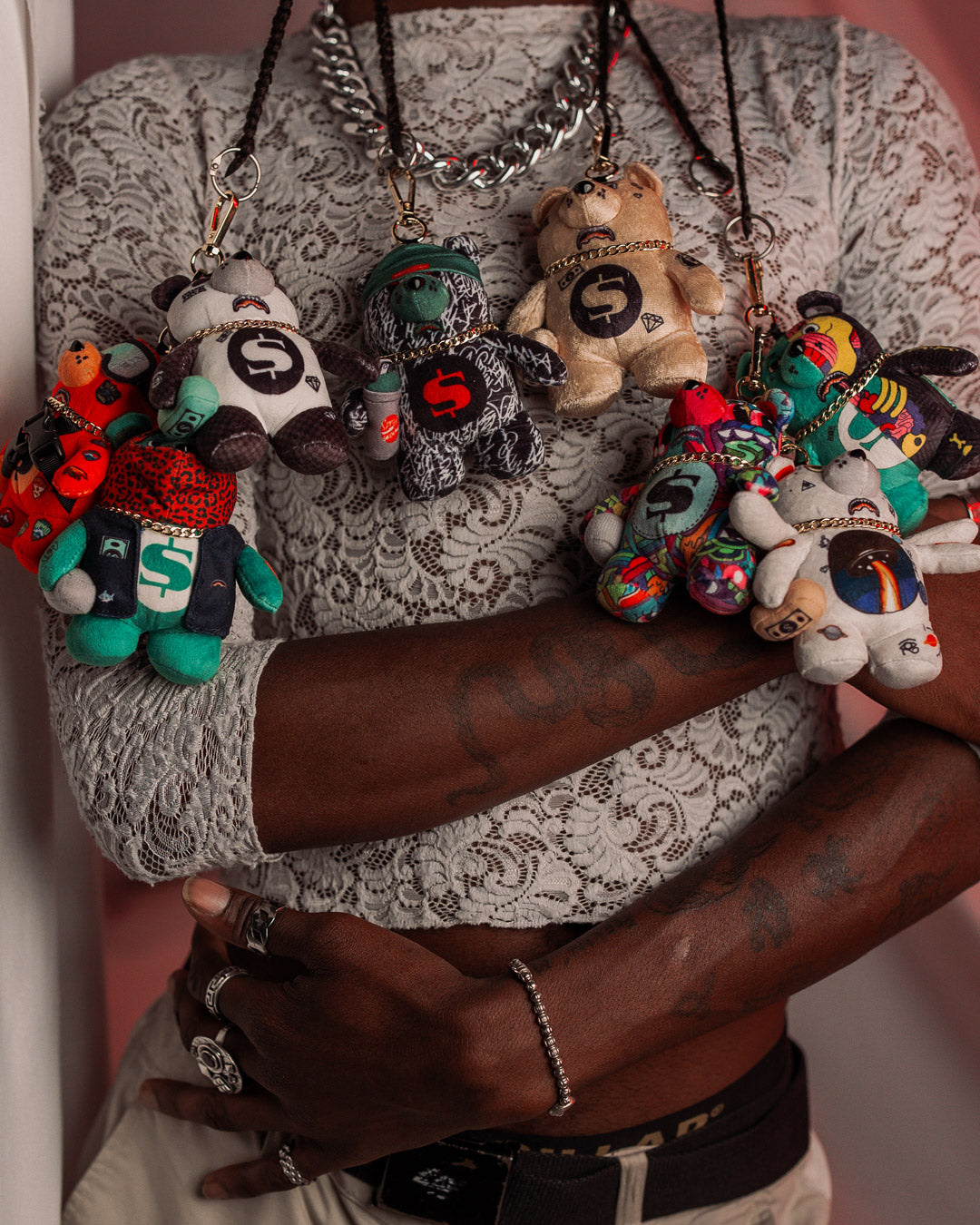 SPACED OUT BEAR KEYCHAIN