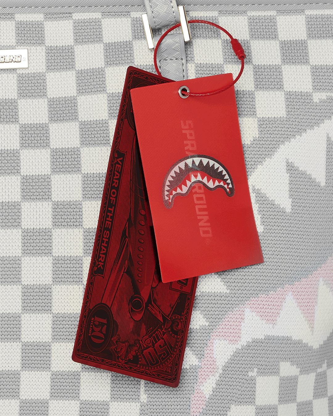 KNIT SHARKS IN PARIS IN CREAM TOTE