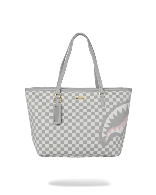 KNIT SHARKS IN PARIS IN CREAM TOTE